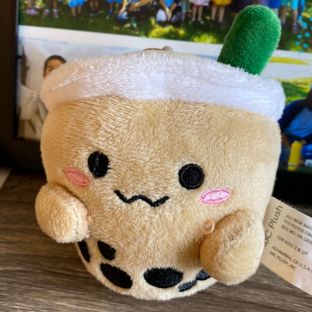 Boba plush with keychain